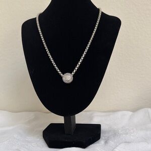 JAI Jewelry Silver Box chain Diamond necklace